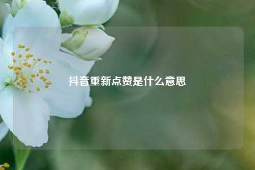 抖音重新点赞是什么意思