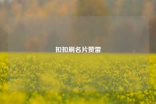 扣扣刷名片赞雷
